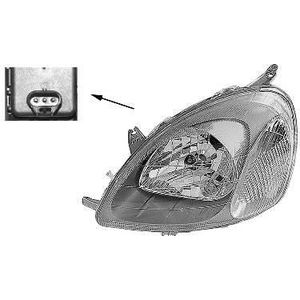 Toyota Yaris, 1999 - 2005, P10 - koplamp, type Valeo, H4, elektr verstelb, links, - 03/2003