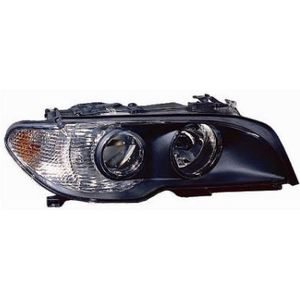 VanWezel - 0653964 - Voorlicht - Zwart - Voor BMW 3 E46 Cabrio 2003 tot 2006