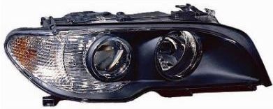 VanWezel - 0653964 - Voorlicht - Zwart - Voor BMW 3 E46 Cabrio 2003 tot 2006