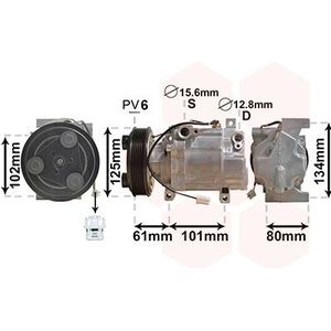 Mazda - Airco Compressor - 1.4i 16V / 1.6i 16V - Voor fabrikant Type Panasonic