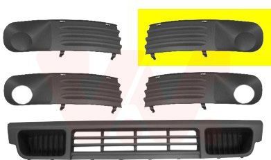 VanWezel 5896591 - Grille Prise D'air Inférieure Gauche - Volkswagen Transporter T5 - 2003 tot 2009