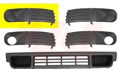 VanWezel 5896592 - Grille - Voorzijde - Rechts - Volkswagen Transporter T5 - 2003 tot 2009