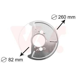 Volkswagen - Stofschild - Gegalvaniseerd - Vooras Rechts - R 86+