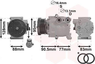Ford - Compressor Fiesta5/Fusion 14/16 - Aircopomp - IR Plus - 1800k434