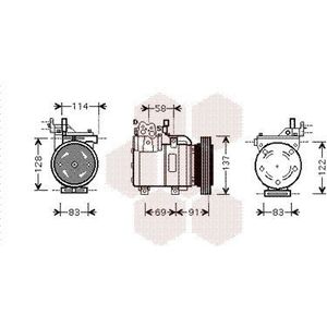 Hyundai - Airco Compressor 1.6 - Aircopomp - 12 Volt - PV4