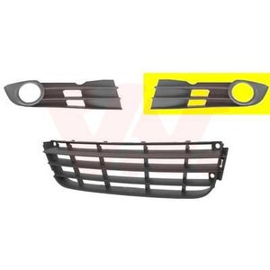 VAN WEZEL Bumper Grill VW 5857593 1T0853665F,1T0853665F9B9 Ventilatiegrille, bumper