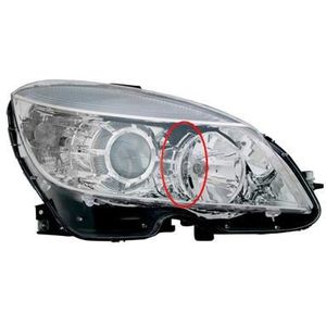VanWezel 3091962 - Koplamp Rechts - Voor Mercedes C w204 - 2007 tot 2010