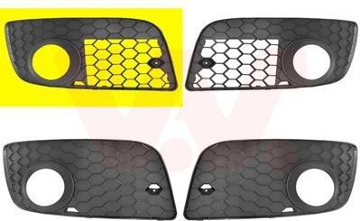 VAN WEZEL Bumper Grill VW 5893592 1K0854662B9B9,1K0854662F9B9,1K0853666P9B9 Ventilatiegrille, bumper