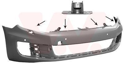 VAN WEZEL Bumper VW 5765574 5K0807217BF,5K0807217BFGRU,5K0807217CDGRU 5K0807217L,5K0807217LGRU