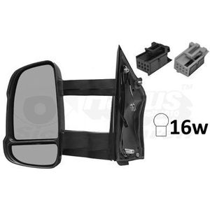 VanWezel 1651825 - Rétroviseur éléctrique complet gauche pour Citroen Jumper de 2006 à 2014