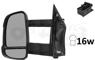 VAN WEZEL Buitenspiegel OPEL,FIAT,PEUGEOT 1651827 815459,1635685280,71748250 Zijspiegel,Spiegel,Achteruitkijkspiegel,Autospiegel,Dodehoekspiegel