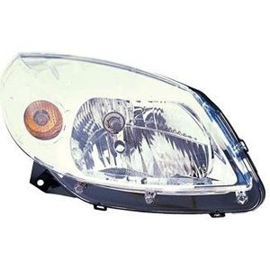 VanWezel - 1506962 - Koplamp met Clignoteur - Transparant - Chrome