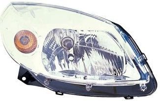 VanWezel - 1506962 - Koplamp met Clignoteur - Transparant - Chrome