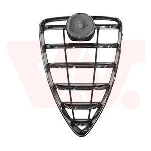 VanWezel - 0177510 - Grille Calandre - Chrome-Zwart - Voor Alfa Romeo Mito