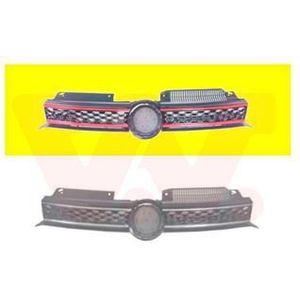 Grill Gti Chroom/Rood/Zwart Volkswagen Equipart 5765512