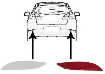 VanWezel 4377940 - Catadioptre Rechts - Renault Megane - 2009 tot 2015