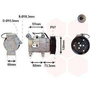 Compressor, Airconditioning Toyota Ir 5300k625