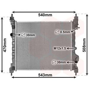 Chevrolet - Radiateur - Aluminium - Koelribben Gesoldeerd