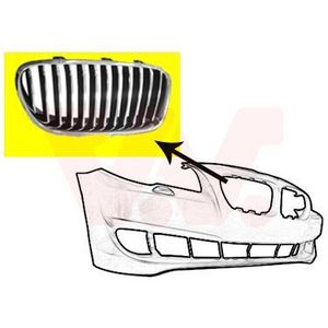 VanWezel 0617514 - Grille Calandre - Chrome - Voor BMW 5 F10/F11 van 03/2010 tot 2017
