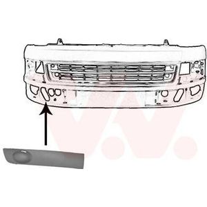 Volkswagen Transporter T6, 2015 - 2022 - voorbumpergrille, in primer, rechts