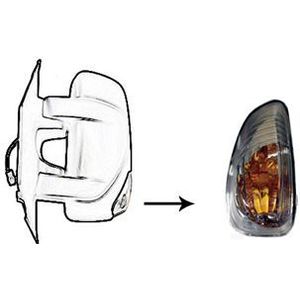 VanWezel 3799919 - Répétiteur de Rétroviseur Links - Eclairage Voor - Donskleur