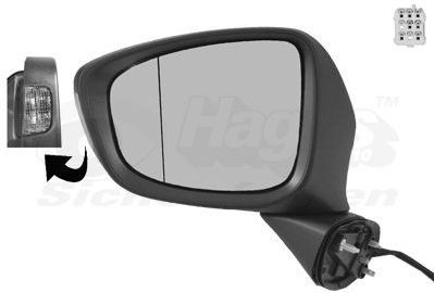 VAN WEZEL Buitenspiegel MAZDA 2780807 KD4569181H,KD53691G7B Zijspiegel,Spiegel,Achteruitkijkspiegel,Autospiegel,Dodehoekspiegel