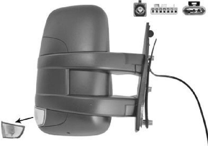 VanWezel 2816808 - Rétroviseur Compleet - Voor Iveco Turbo Daily 2006 tot 2014