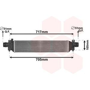Intercooler - Chevrolet, Opel - 37004650 - Luchtgekoeld - Aluminium