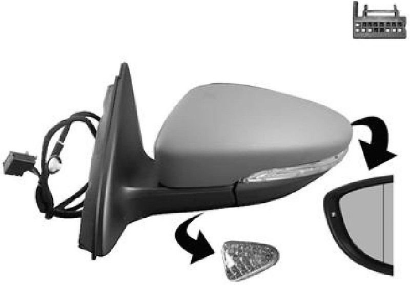 VAN WEZEL Buitenspiegel VW 5772817 3C8857537GRU,5C7857507AM,5C7857507C Zijspiegel,Spiegel,Achteruitkijkspiegel,Autospiegel,Dodehoekspiegel 5C7857507R