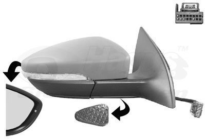 VAN WEZEL Buitenspiegel VW 5841818 3C8857508AN9B9,3C8857508BQ9B9,3C8857522 Zijspiegel,Spiegel,Achteruitkijkspiegel,Autospiegel,Dodehoekspiegel