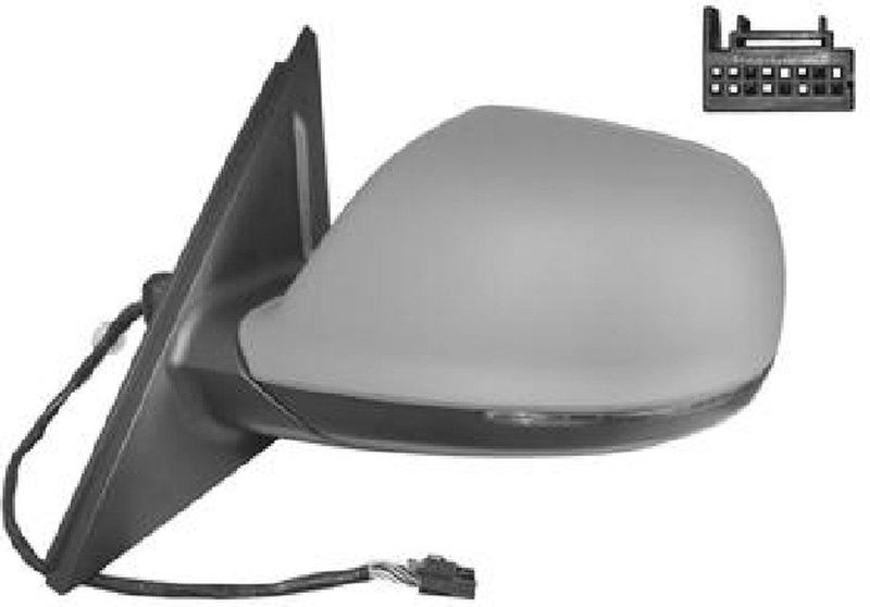 VAN WEZEL Buitenspiegel AUDI 0380807 4L0949101,4L0949101B,8R0857527GRU Zijspiegel,Spiegel,Achteruitkijkspiegel,Autospiegel,Dodehoekspiegel