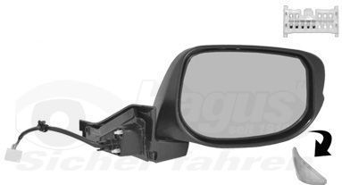 VanWezel 2511808 - Rétroviseur Compleet Dicht Rechts - Voor Honda Insight 2009-2013