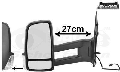 VanWezel 5862823 - Rétroviseur Compleet Links - Zwart - Voor Volkswagen Crafter 2006-2017