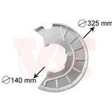 Van Wezel - REMSCHIJF BESCHERMER - Voor Audi A1 8X 2010-2014 - 1K0615311B