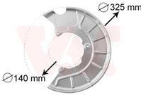Van Wezel - REMSCHIJF BESCHERMER - Voor Audi A1 8X 2010-2014 - 1K0615311B