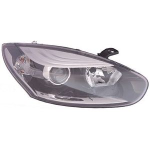 VanWezel - 4382962 - Koplamp - Zwart - Voor Renault Megane 2009 tot 2015