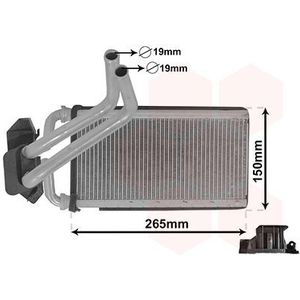 Kachelradiateur - Interieurverwarming - Chrysler, Dodge, Fiat, Jeep - Aluminium