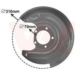 Van Wezel - 0315373 - Dekplaat - Gegalvaniseerd - Remschijven Audi Skoda Volkswagen