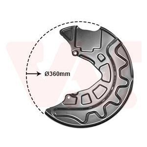 Van Wezel - Remschijfbeschermer - Voor Audi A3 8V 2012-2016 - OEM 5Q0615311F