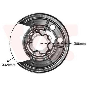 Van Wezel - REMSCHIJF BESCHERMER - Voor Citroën Jumper 2006-2014 - OEM 4211C4