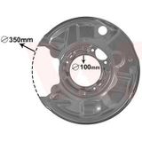 Van Wezel - REMSCHIJF BESCHERMER - Voor Mercedes Benz C-Class CL203 2000-2008