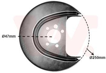 Van Wezel - Remschijfbeschermer - Voor Audi A2 8Z 2000-2005 - OEM 6Q0615612