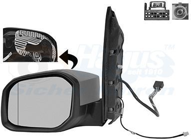 VAN WEZEL Buitenspiegel VW 5854817 2K5035534A,2K5857407D9B9,2K5857521C Zijspiegel,Spiegel,Achteruitkijkspiegel,Autospiegel,Dodehoekspiegel