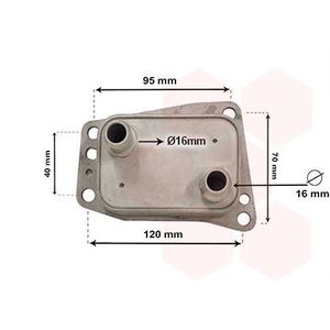 VAN WEZEL Oliekoeler OPEL,FORD,FIAT 18013719 1871413,1871920,2117645 Oliekoeler, motorolie DS7Q6L625CB