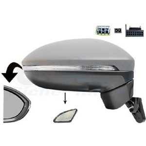 VanWezel 5819828 - Rétroviseur Compleet Dicht Rechts - Voor Volkswagen Touran - Elektrisch - Verwarmd