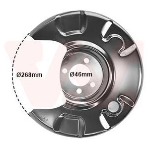 Volkswagen - Dekplaat - Gegalvaniseerd - Remschijven - Achteras Rechts