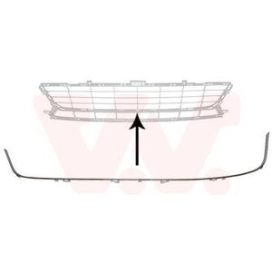 Renault Megane, 2009 - 2015 - voorbumpergrille, sierlijst, 2014 -