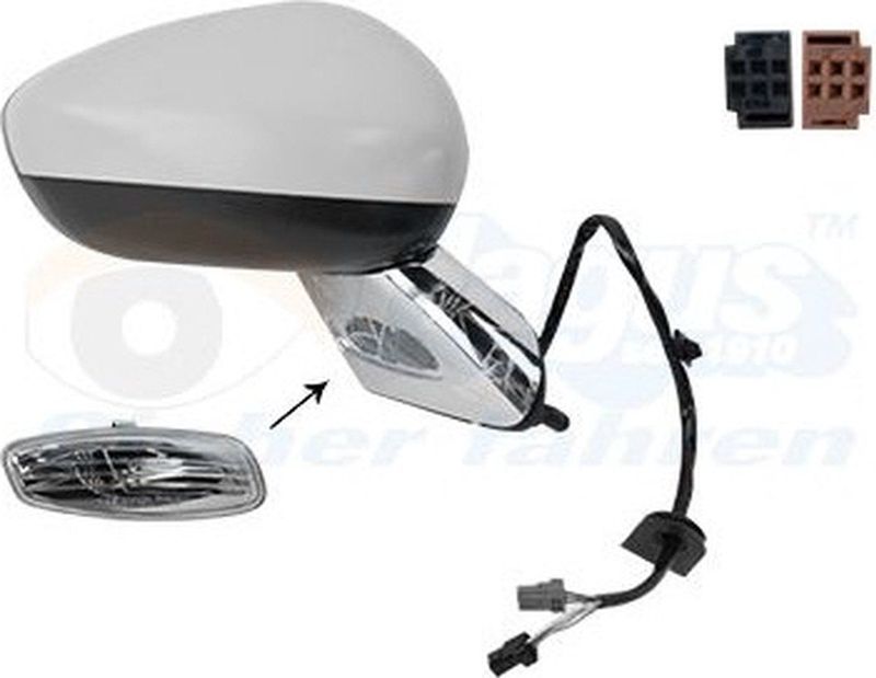 VanWezel 1075818 - Rétroviseur Compleet Rechts - Voor Citroen Ds3 - 04/2010 tot 2015