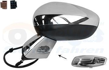 VanWezel 1075825 - Rétroviseur Compleet Links - Voor Citroen Ds3 - 04/2010 tot 2015