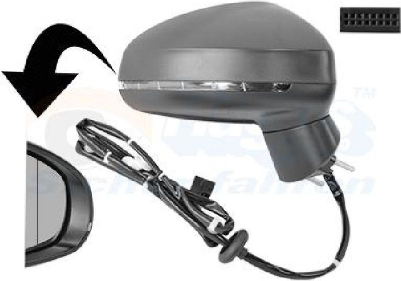 VAN WEZEL Buitenspiegel AUDI 0304806 8X0857536D,8X0949102A,8X1857410K9B9 Zijspiegel,Spiegel,Achteruitkijkspiegel,Autospiegel,Dodehoekspiegel